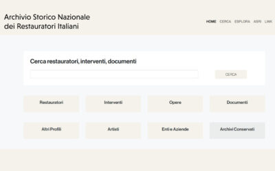 L’Archivio Storico Nazionale e Banca Dati dei  Restauratori Italiani (ASRI)