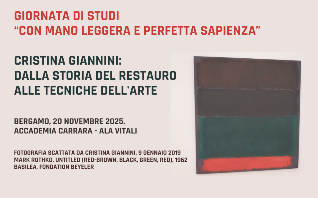 Giornata di studi “Con mano leggera e perfetta sapienza”